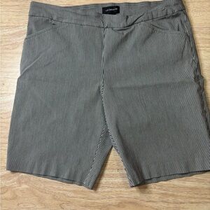 Liz Claiborne Striped Grey Bermuda Shorts